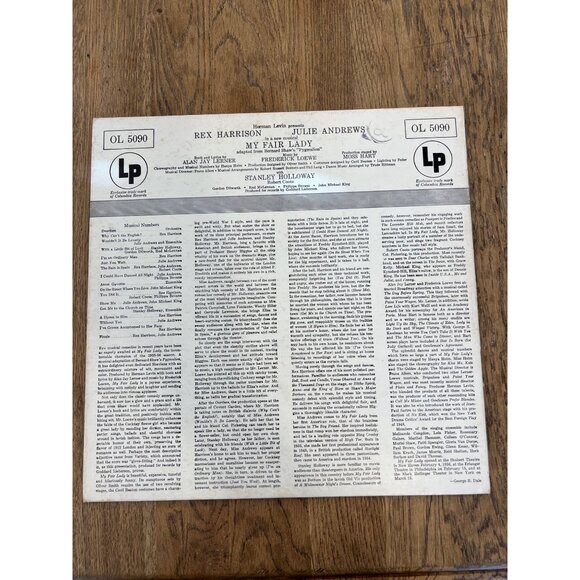 Rex Harrison & Julie Andrews My Fair Lady Vinyl Record OL 5090 Album - Picture 6 of 6